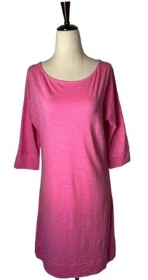 Lilly Pulitzer Dress Women Small Pink Pima Cotton Slub Knit Casie Mini Tee Boho