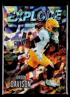 2026 Leaf Metal #EB-56 Jordon Davison Explode Crystal Platinum Blue #/8