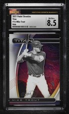 2021 Panini Chronicles Titan Holo Prizm Mike Trout #16 CSG 8.5 1m8