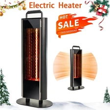 1200W Patio Heater with Double-Sided Design Silent Heating,Safety Tip-Over,b