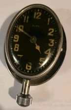 VINTAGE 8 DAY CAR AUTO CLOCK PACKARD, CADILLAC, 1930s JAEGER? WINDS, RUNS PARTS