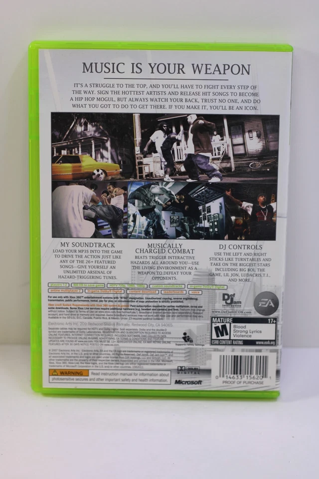 Def Jam: Icon (Microsoft Xbox 360, 2007) CIB - Image 2 of 4