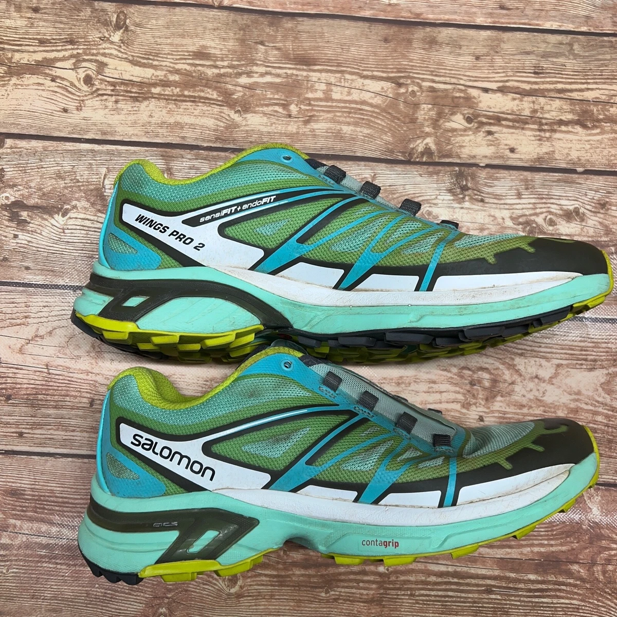 Wings 2 Women&#039;s Trail Running Green Yellow Size US 8 EU 40 | eBay