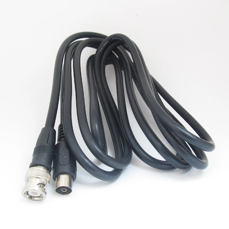 1pc 9ft BNC Male to TV Pal Female RG-59U Coaxial 75Ω RG Crimp Pigtail Cable - Image 3 of 4
