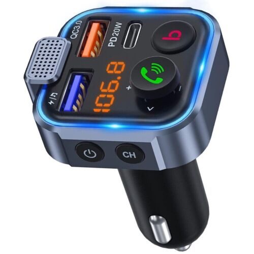 LENCENT FM Transmitter Wireless Bluetooth 5.0 Handsfree Car Kit Audio MP3 Player - Picture 12 of 12