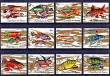 Tropical Fish Mint NH Complete Set Guinea #570- 581   $13.15 Retail Value