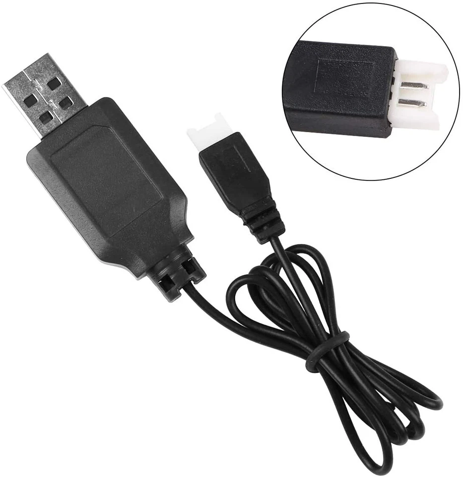 2 Stk 3,7V 600mAh 25C Lipo-akku XH2,54 Stecker mit USB Ladekabel für RC Drohne - Bild 4 von 4