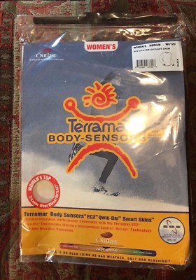 Base Layer Shirt Terramar Body Sensors Womens Top Smart Skins Merino Wool M New