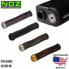 NDZ Glock 43 43X 48 Guide Rod Assembly Stainless Steel PVD ISMI Springs