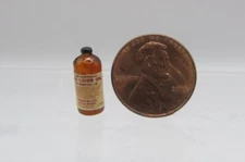 Dollhouse Miniature Detailed Replica Cod Liver Oil Medicine Bottle HR52008