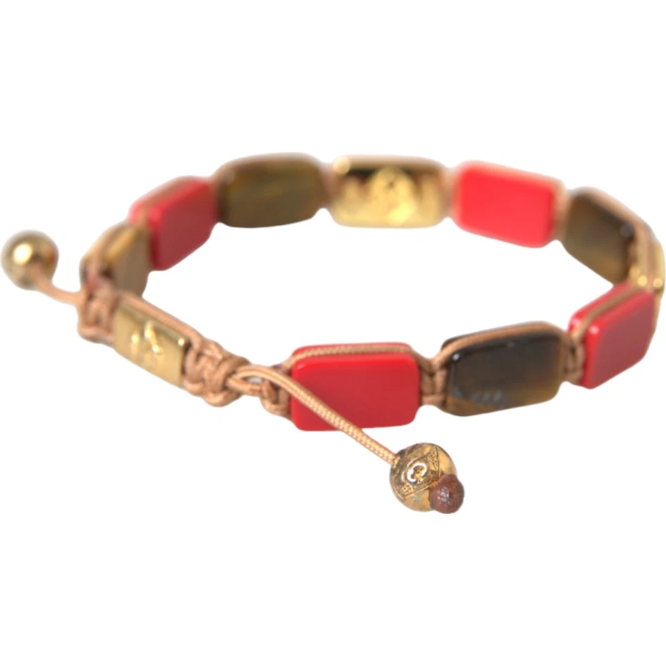 Pulsera NIALAYA Auténtica Circonita cúbica Ojo de Tigre Coral Rojo Plata 925 Para Hombre s. L 400usd Foto 2 de 4