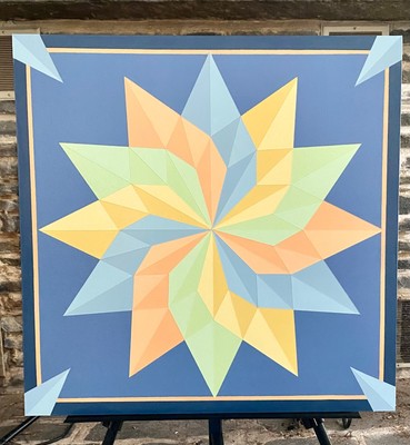 Custom Barn Quilt, Love's Blossom Hand Painted on Metal | eBay