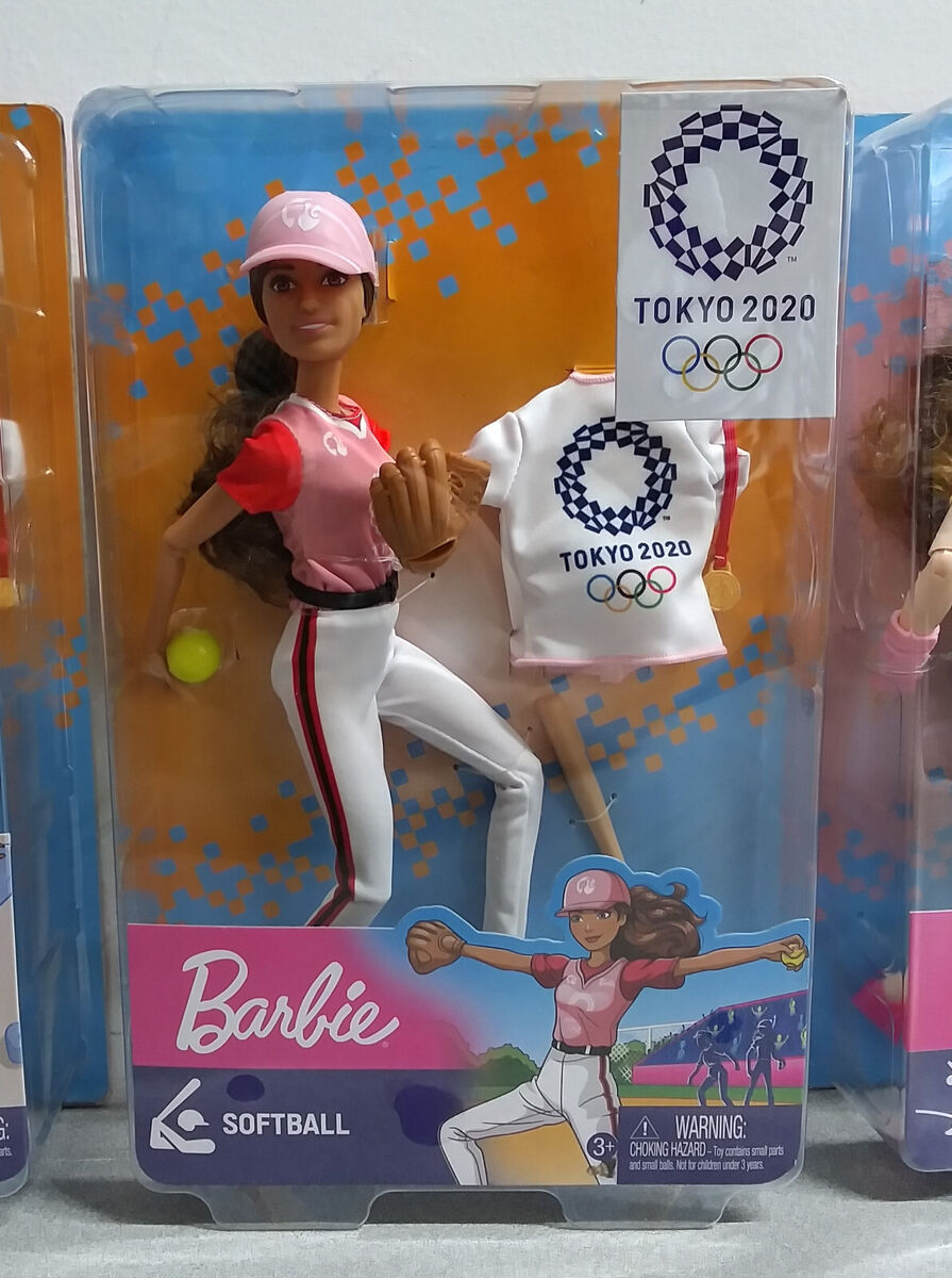 Boneca Barbie Jogos Olimpicos Tokyo 2020 Softball Morena - Kiko Brinquedos