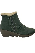 Skechers Studded Sherpa Trim Bootie Jumper Olive