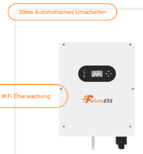 Solaranlage Komplettpaket Felicity Speicher 10kWh + Wechselrichter 10kW Hochvolt - Bild 4 von 19