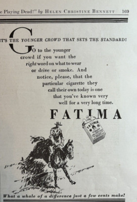 1927 Fatima Cigarettes Turkish Younger Crowd Horse Set Standard Vintage Print Ad