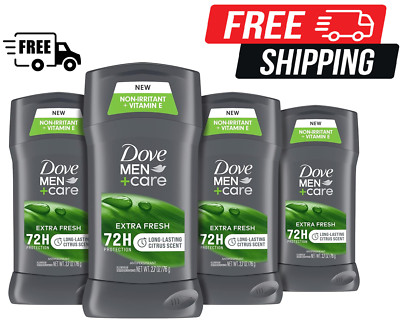 Dove Men + Care Antiperspirant Deodorant, 72hr Sweat & Odor Protection, 4 Pack