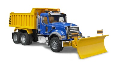 Bruder Toys 1:16 Scale Mack Granite Dump Truck w/Plow