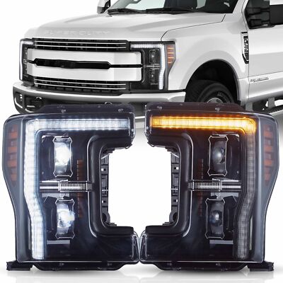 VLAND LED Headlights For 2017-2019 Ford F-250 F350 F450 F550 Super Duty Headlamp