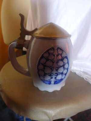 Jugendstil Bierkrug Paul Wynand R. Merkelbach Grenzhausen Lebensbaum  Steingut N