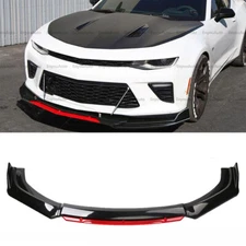 For Chevrolet Camaro Front Bumper Lip Spoiler Splitter Diffuser Gloss Black Red