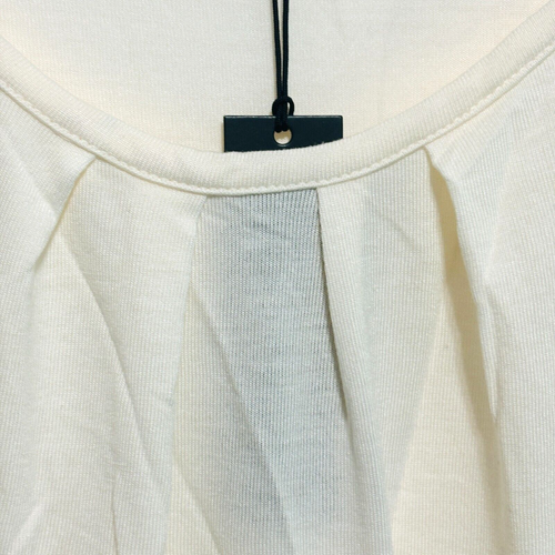 Talbots 3/4 Sleeve Tunic-Tee Sz M Cream Balloon Sleeves Round Neck - Picture 4 of 6