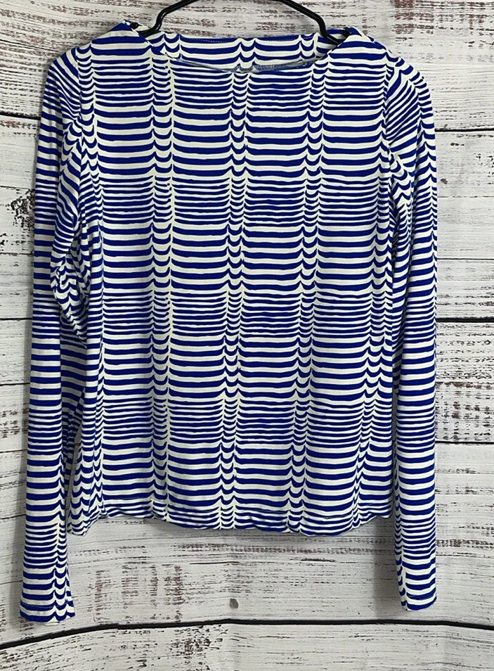 Ellie Kai Топ женщин размер 10 Geo печать нейлона спандекс пуловер рубашка гольф теннис - Изображение 4 из 4