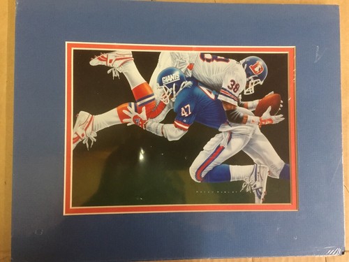 NEW Super Bowl XXI Broncos vs Giants Bryan Robley Custom Printed NFL Print art - Picture 2 of 11