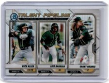 2021 Bowman #TP-OAK Luis Barrera Nick Allen Grant Holmes Talent Pipeline