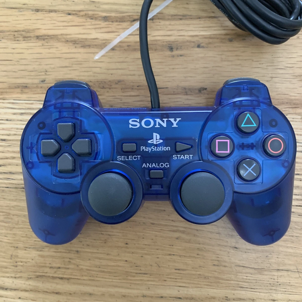 Sony Playstation 2 Dualshock 2 Analog Wired Controller SCPH-10010 - Ocean  Blue