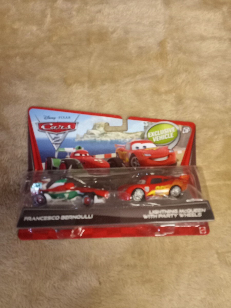 NEW Disney Cars 2 Francesco Bernoulli & Lightning McQueen with