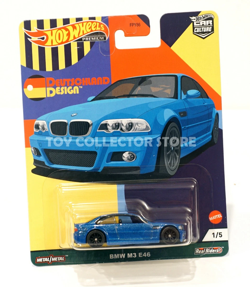 Hot Wheels BMW E46 M3 Blue Car Culture Deutschland Design 1/64 Scale  887961906202