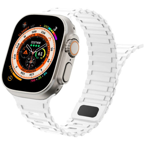 For Apple Watch Ultra2/Ultra1 49mm Magnetic Silicone Strap Series 10 9 8 7 6 5 4 - Picture 18 of 25