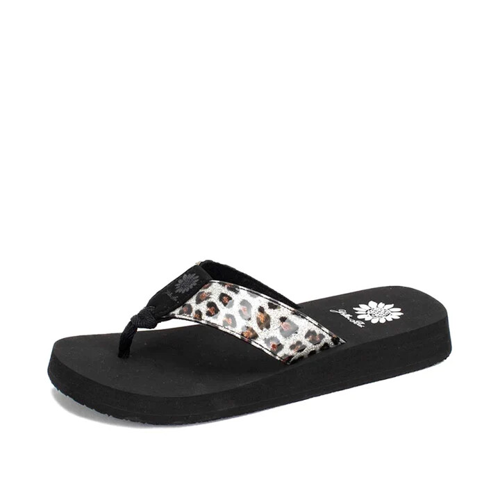 YELLOW BOX FONTINI FLIP FLOPS COLOR SILVER MEDIUM WIDH