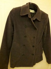 Rare Vintage Clements Ribeiro Pea Coat Size 8 Rrp £485 Cord Corduroy Never Worn!