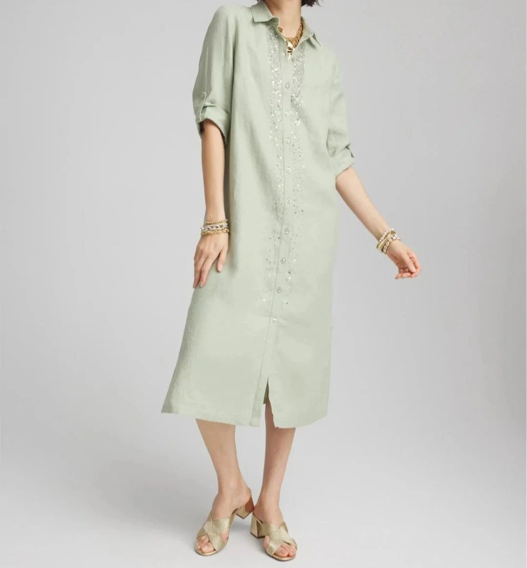 Chico's Linen Midi Dresses for Women for sale | eBay