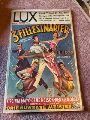Vintage Movie Poster Belgium ''Painting the Clouds With Sunshine'' 1955