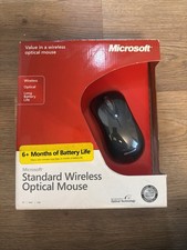 NEW SEALED Vintage MICROSOFT Wireless Optical Mouse Model 1025 / 1026 Black