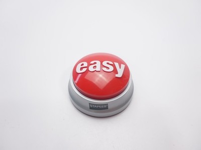 Staples ''That Was Easy'' Red Button - Tested & Works - Easy Button 