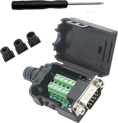 DB9 Breakout Connector Towiring Solderless Terminal Rs232Male Nut D-SUB Male