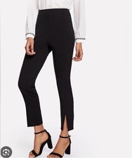 Alexander McQueen Straight Leg Pants Size IT 42 Split Hem Black