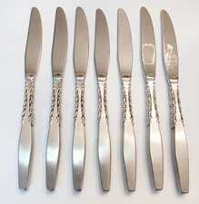 (7) International Lyon ALHAMBRA Stainless Dinner Knives~Free Shipping