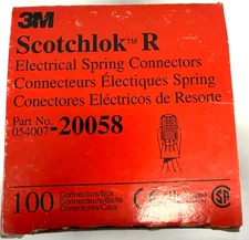3M Scotchlok-R 20058 Electrical Spring Connectors Red **Box of 100ea**