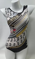 GK x Disney Gymnastics Leotard Adult Small AS MICKEY MINNIE Black Gold Foil