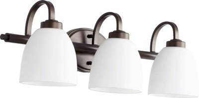 Quorum 5060-3-86 Reyes Vanity, 3-Light, 300 Total Watts, Oiled Bronze