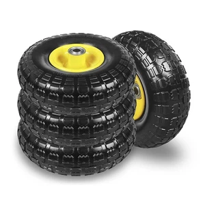 10 Roue à roue Dolly Free Plat de pouce 4.10 3.504 Cart de jardin en caoutchouc solide True main