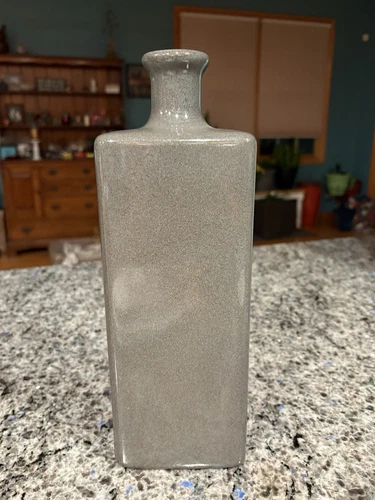 Royal Haeger Pottery Flower Vase Glossy Glaze Olive Green Rectangle