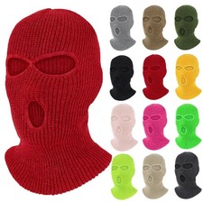 Face Mask Ski Mask Winter Cap 3 Hole Balaclava Beanie Hat Tactical Mask Warm Men