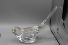 Fenton Art Glass Clear Bird Of Happiness Figurine Paperweight, 7” Z2