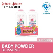 2x Johnson's Baby Blossom Cornstarch Powder 500g Soft Gentle Skin Fresh Scent